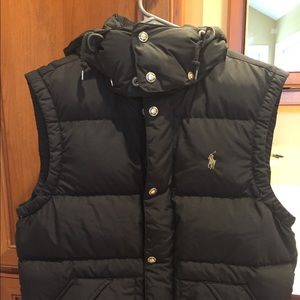 Polo Men’s Small down vest with Detachable hood